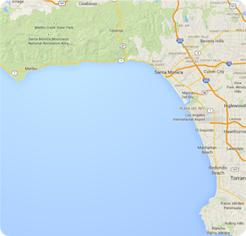 Santa Monica and LA In Home Physical Therapy Areas Map